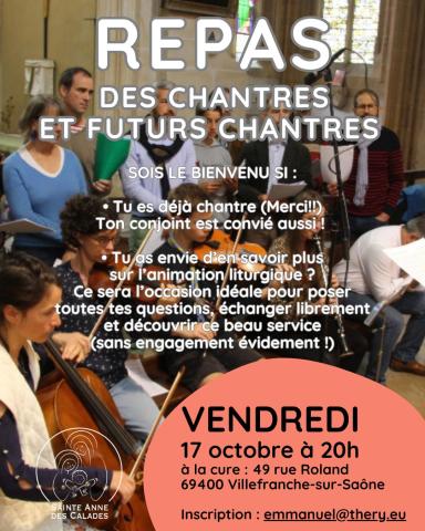 Repas (futurs) chantres